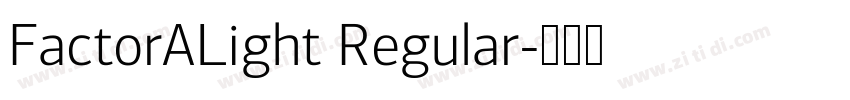 FactorALight Regular字体转换